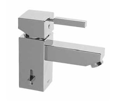 KAJA Waschtisch-Einhebelmischer AQUADRAT Ausladung 120mm, mit Ablaufgarnitur, chrom