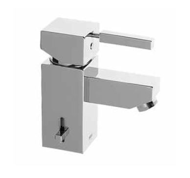 KAJA Handwaschbecken-Einhebelmischer AQUADRAT Ausladung 80mm, mit Ablaufgarnitur, chrom