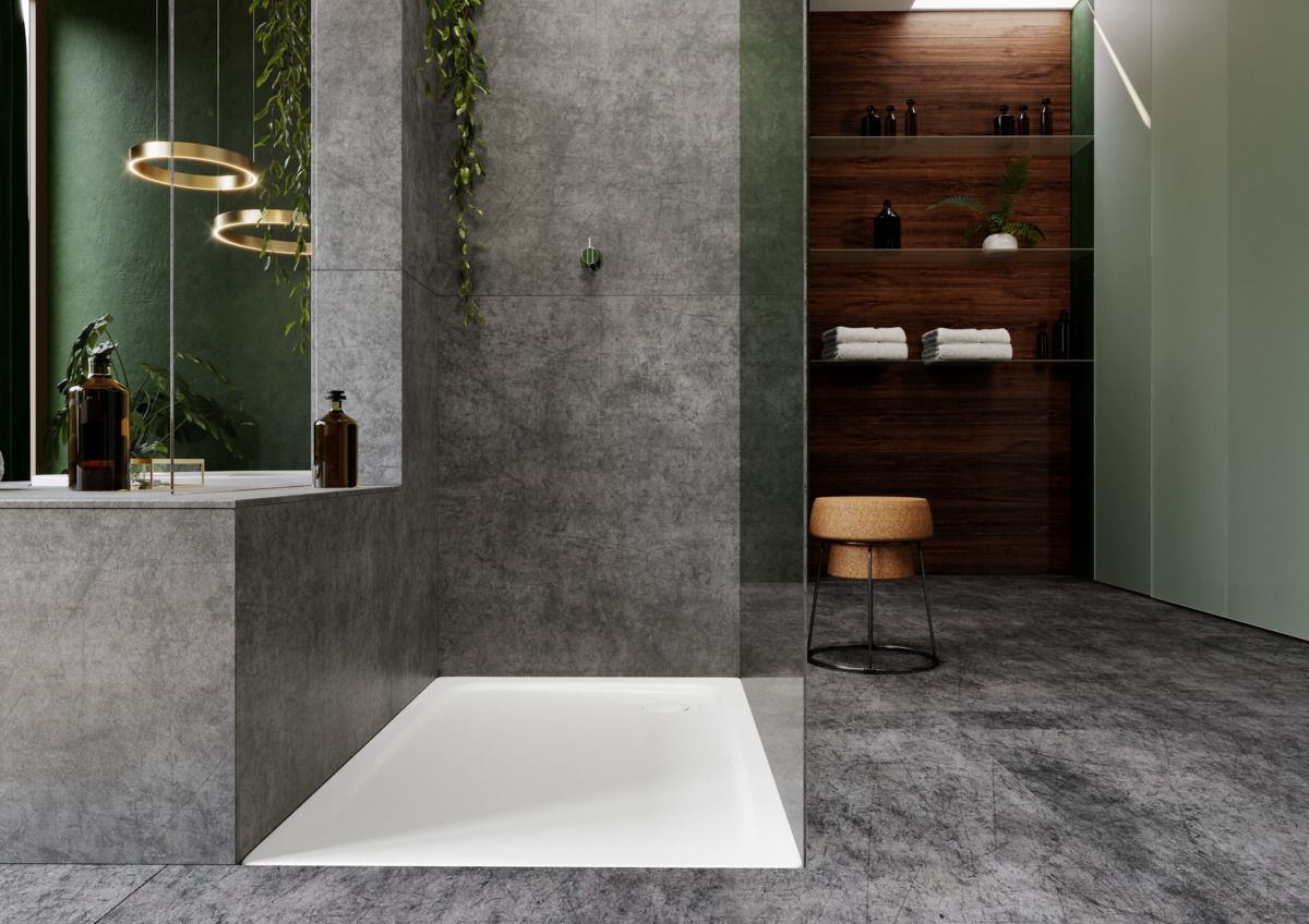 Kaldewei Duschwanne SUPERPLAN CLASSIC 402-2 75x100x2,5cm, mit Träger, Vollantislip Perl-Effekt, pergamon