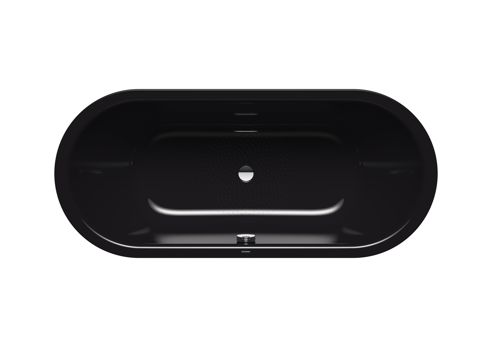 Kaldewei Badewanne CLASSIC DUO oval 113 170x75cm, Antislip Perl-Effekt, schwarz