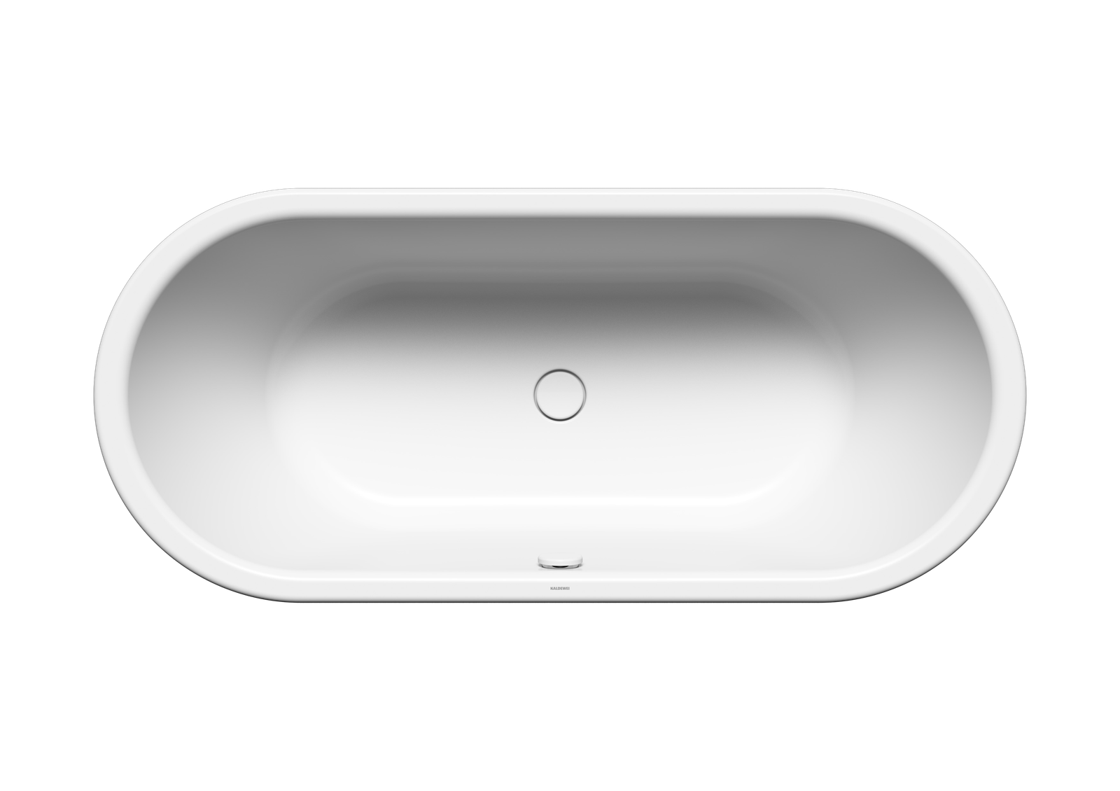 Kaldewei Badewanne CENTRO DUO oval 128 180x80cm, Griffloch, alpinweiß matt