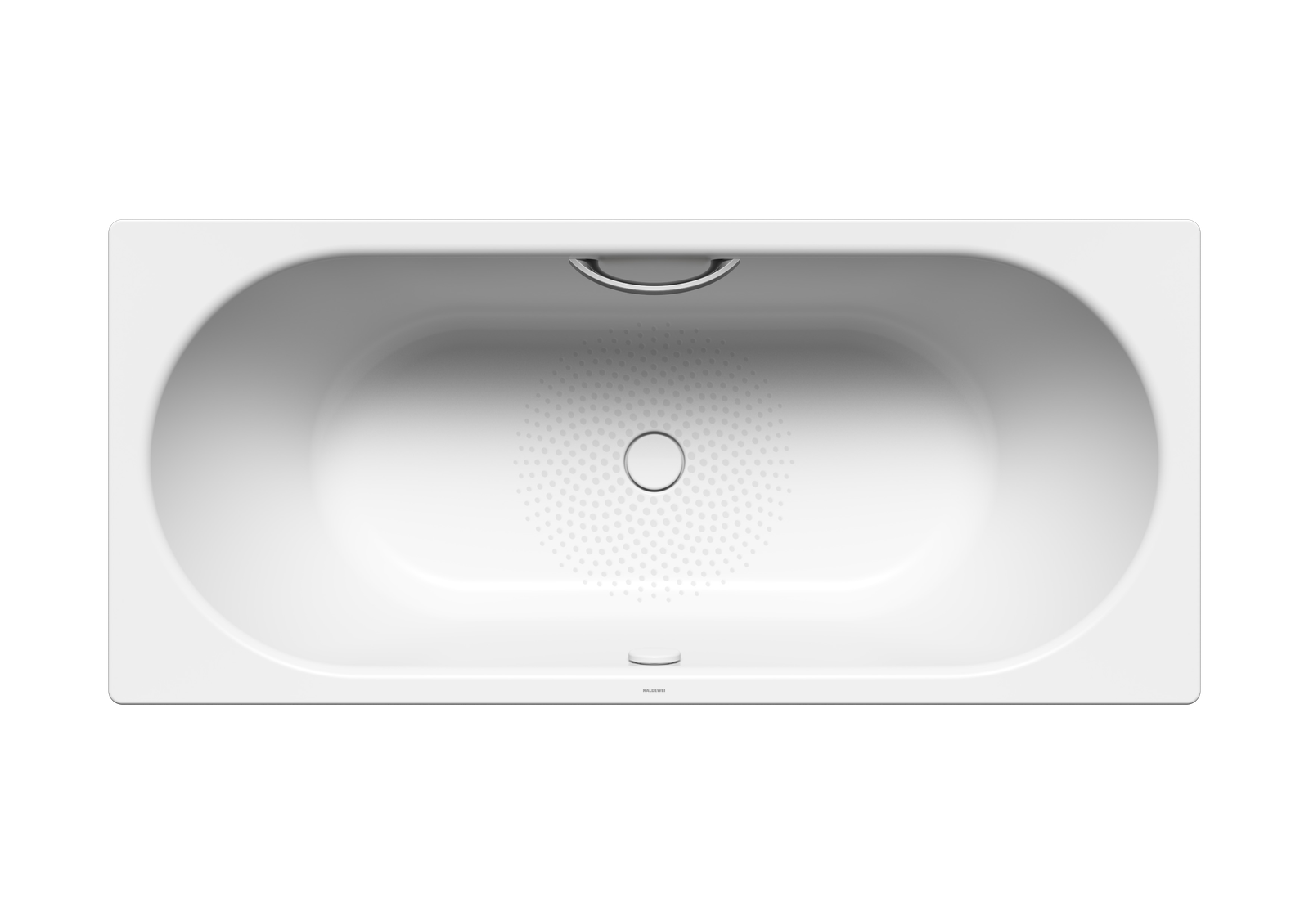 Kaldewei Badewanne CENTRO DUO 132 170x75cm, Griffloch, Perl-Effekt, Rutschhemmend, weiß