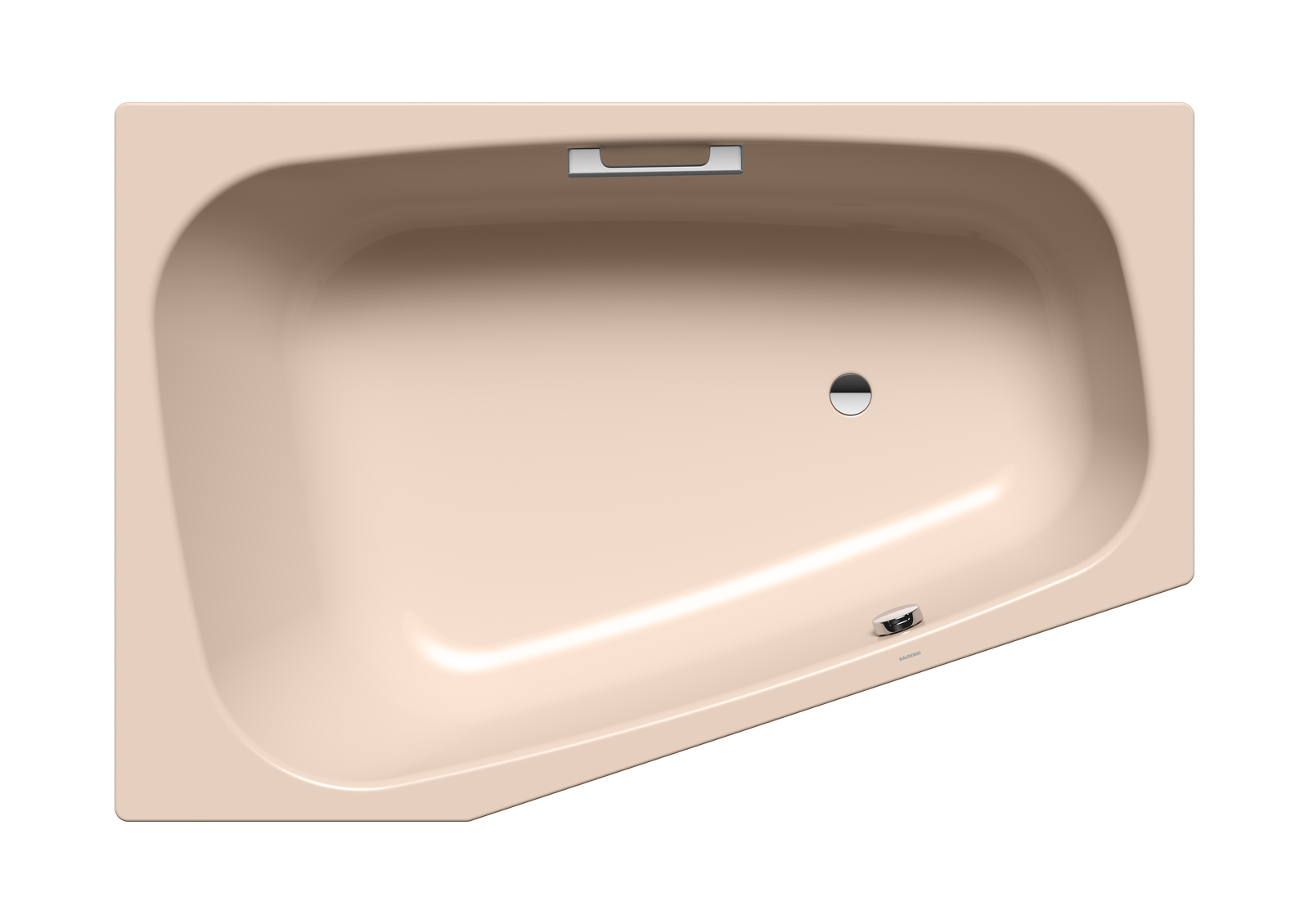 Kaldewei Badewanne PLAZA DUO 190 180x120/80cm, rechts, Griffloch, Perl-Effekt, bahamabeige