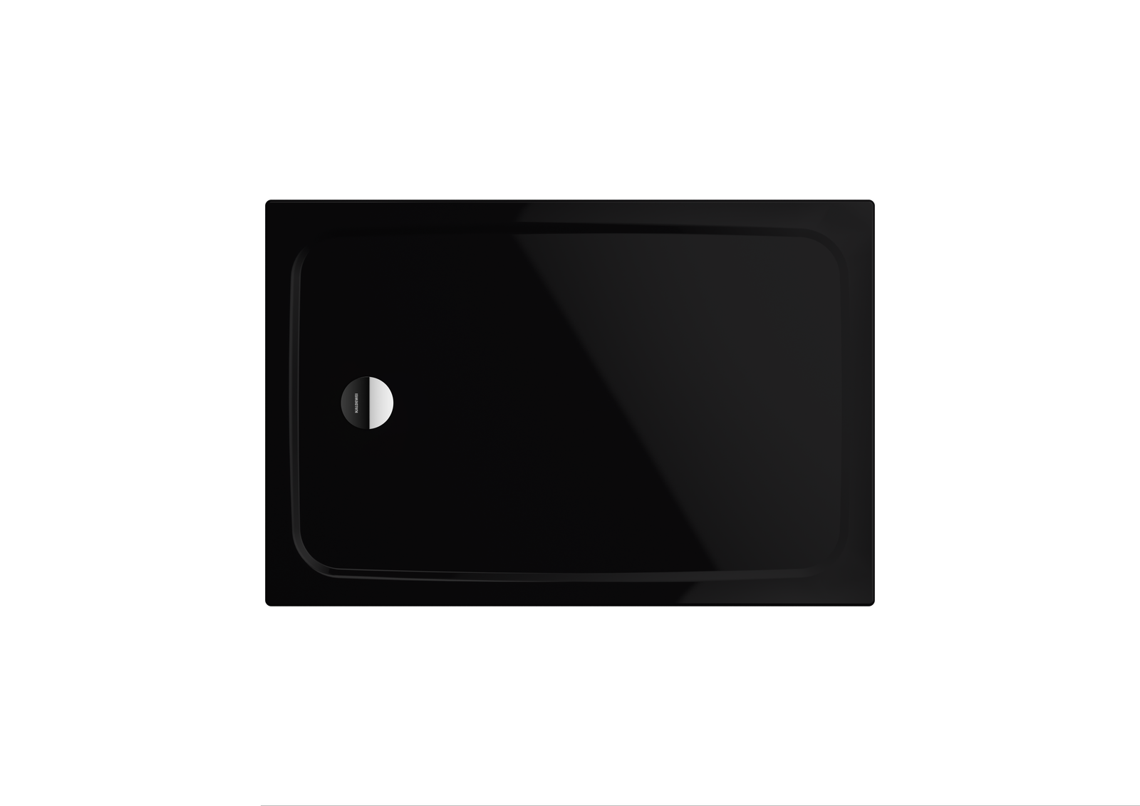 Kaldewei Duschwanne CAYONOPLAN 2253-5 75x90x1,8cm, mit Träger, ohne Effekt/Antislip, schwarz