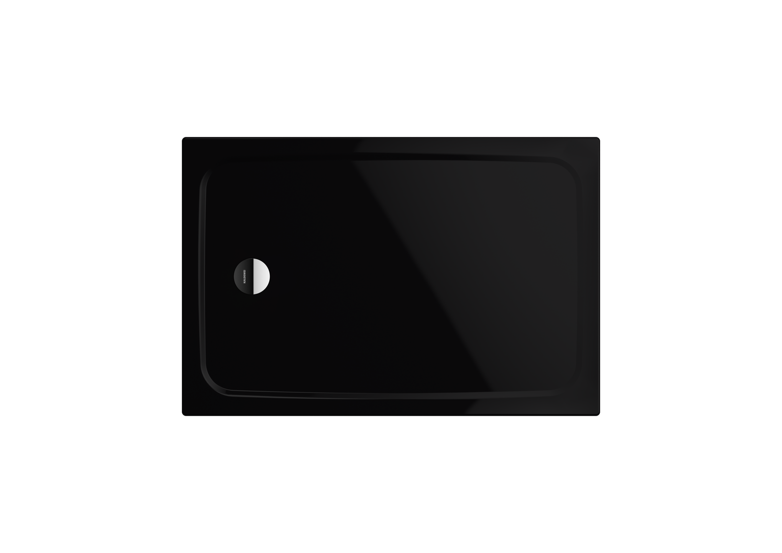 Kaldewei Duschwanne CAYONOPLAN 2253-5 75x90x1,8cm, mit Träger, ohne Effekt/Antislip, schwarz