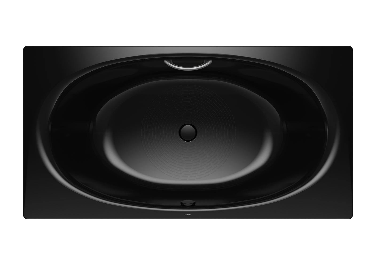Kaldewei Badewanne ELLIPSO DUO 230 190x100cm, Griffloch, Antislip, schwarz