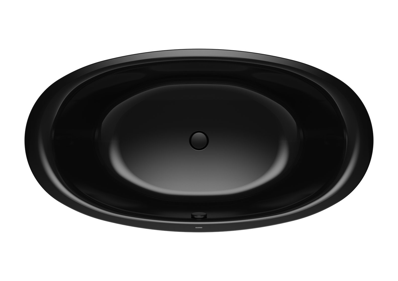 Kaldewei Badewanne ELLIPSO DUO oval 232 190x100cm, Griffloch, Perl-Effekt, schwarz