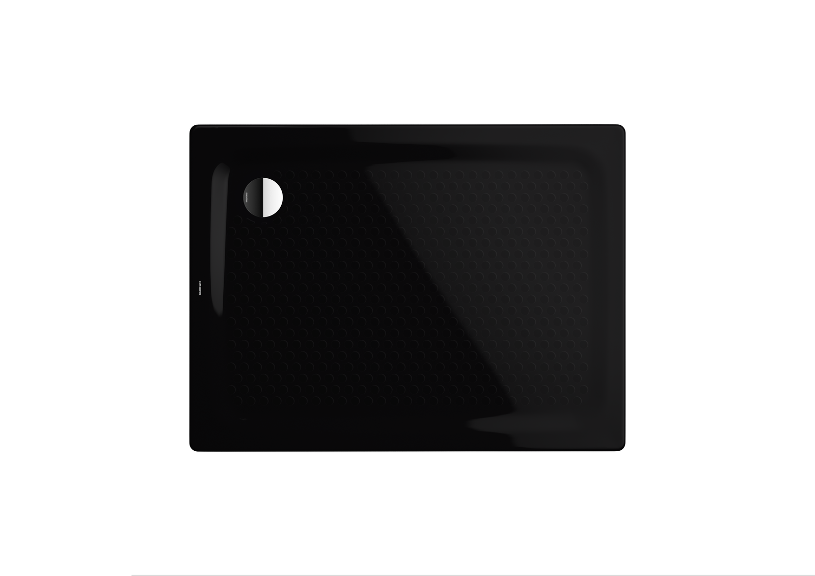 Kaldewei Duschwanne SUPERPLAN CLASSIC 404-2 90x100x2,5cm, mit Träger, Vollantislip, schwarz