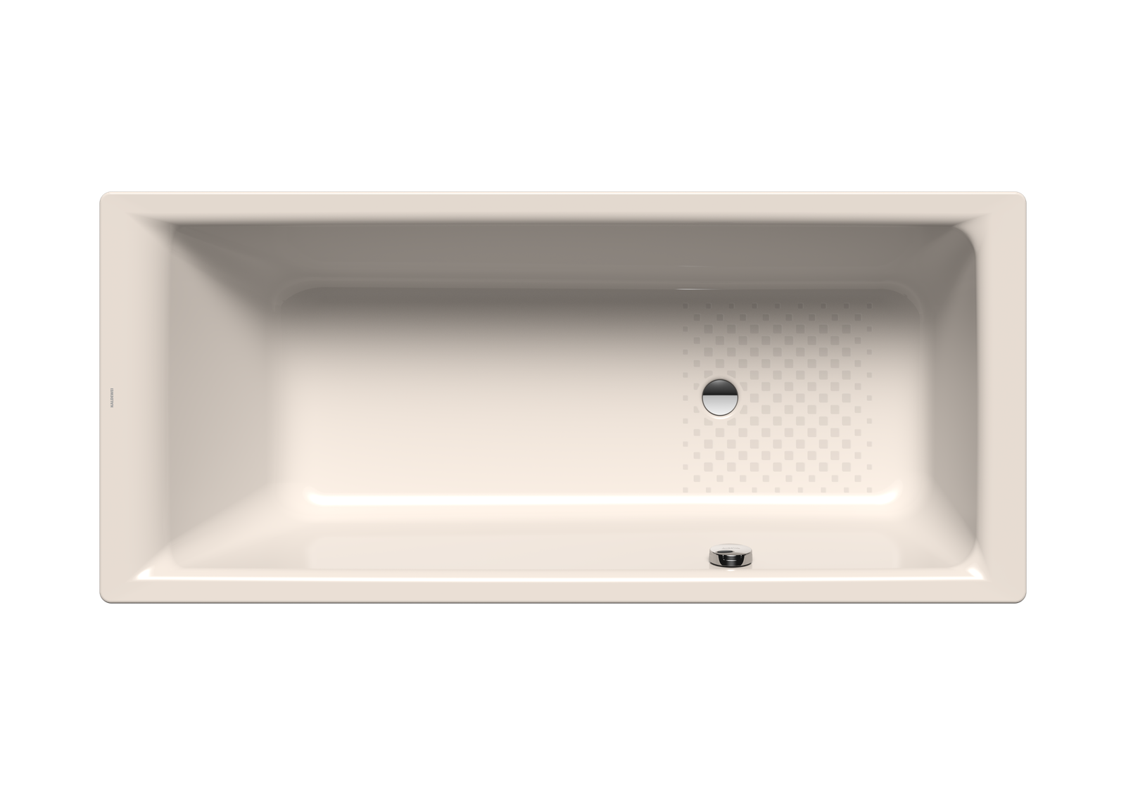 Kaldewei Badewanne PURO 692 170x80cm, Überlauf seitlich, Perl-Effekt, Sonderüberlauf, Rutschhemmend, pergamon