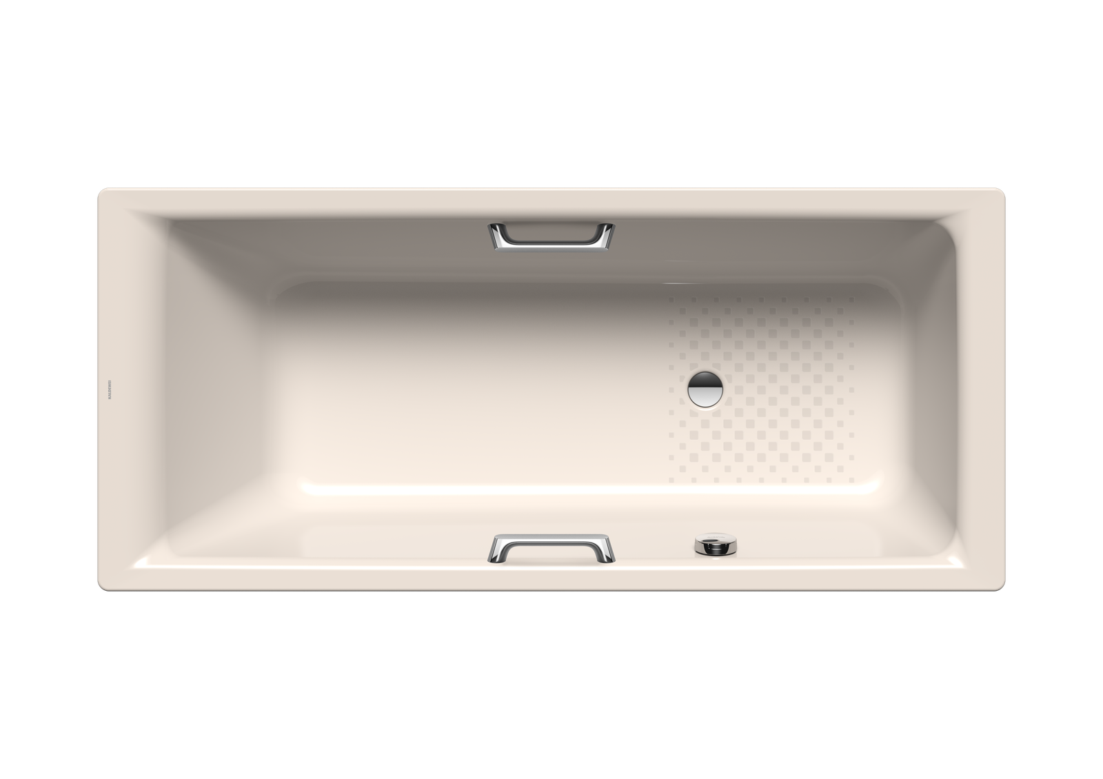 Kaldewei Badewanne PURO STAR 686 160x70cm, Überlauf seitlich, Antislip Perl-Effekt, pergamon