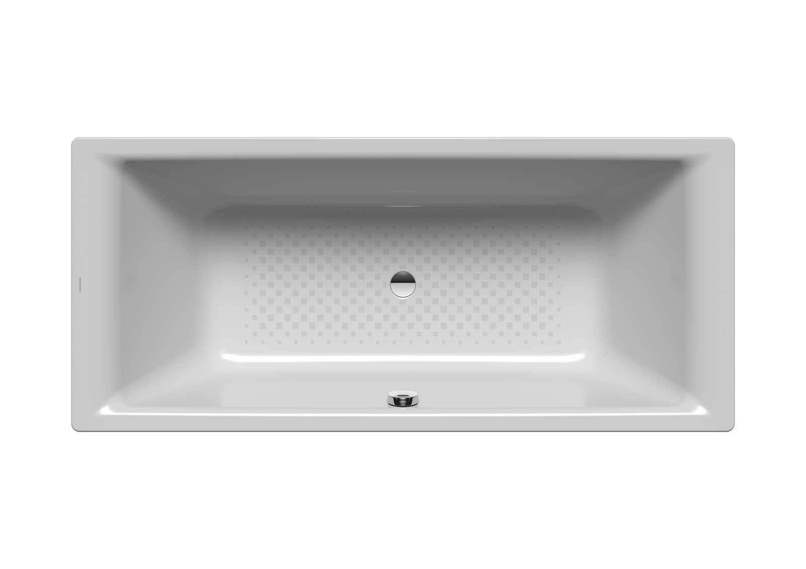 Kaldewei Badewanne PURO DUO 665 190x90cm, Überlauf mittig, Vollantislip Perl-Effekt, manhattan