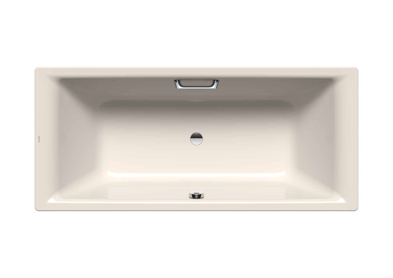 Kaldewei Badewanne PURO DUO 663 170x75cm, Überlauf mittig, Griffloch, pergamon