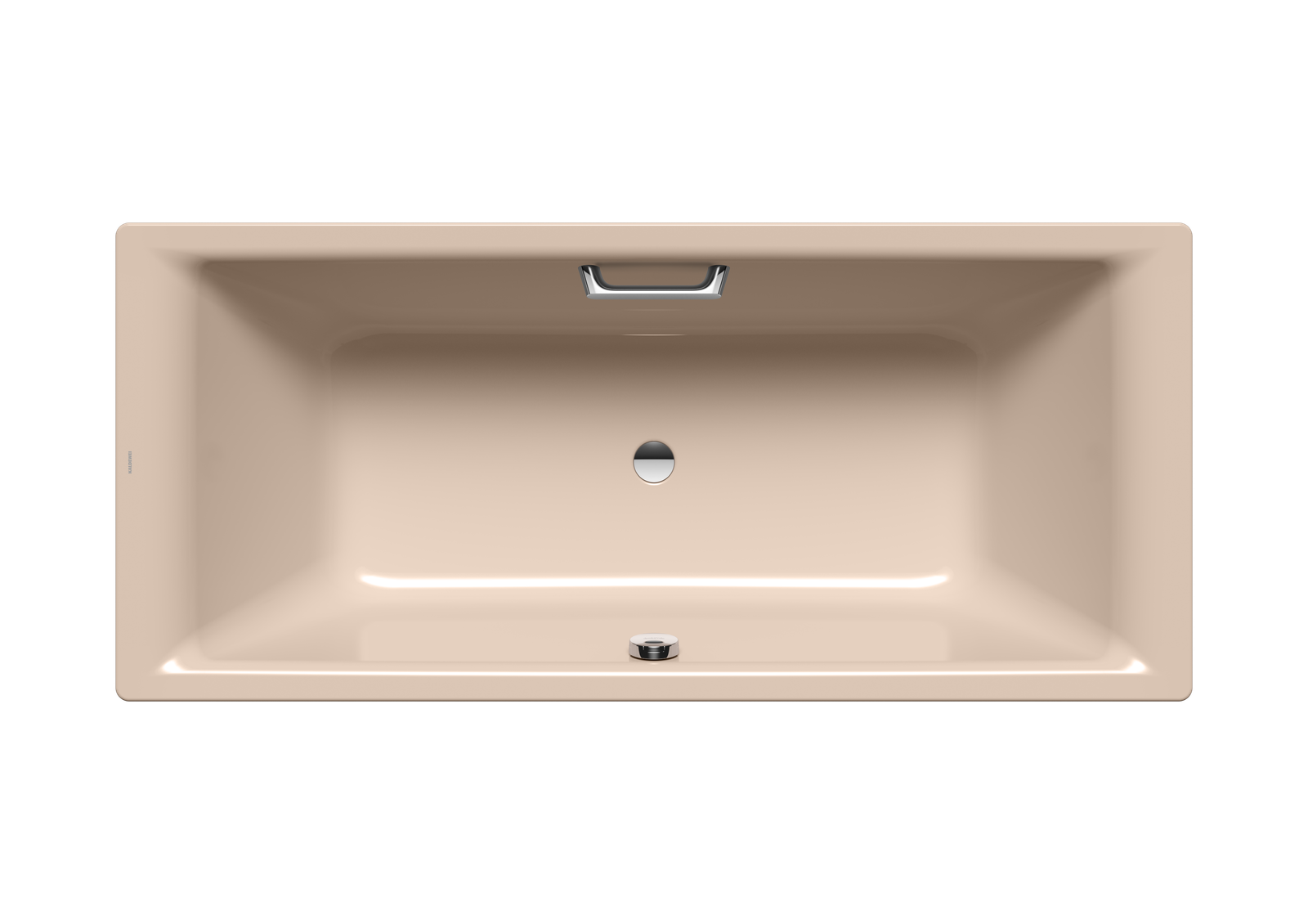 Kaldewei Badewanne PURO DUO 663 170x75cm, Überlauf mittig, Griffloch, Perl-Effekt, bahamabeige