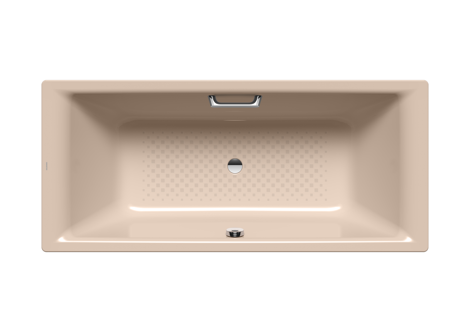 Kaldewei Badewanne PURO DUO 664 180x80cm, Überlauf mittig, Griffloch, Vollantislip, bahamabeige