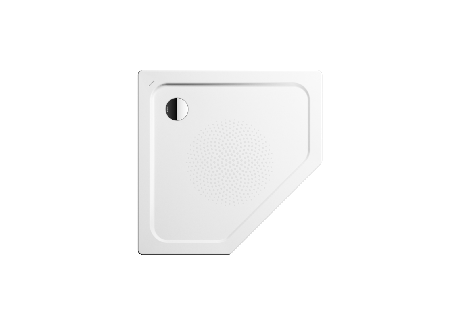 Kaldewei Duschwanne CORNEZZA 671-2 90x90x6,5cm, mit Träger, Antislip, schwarz