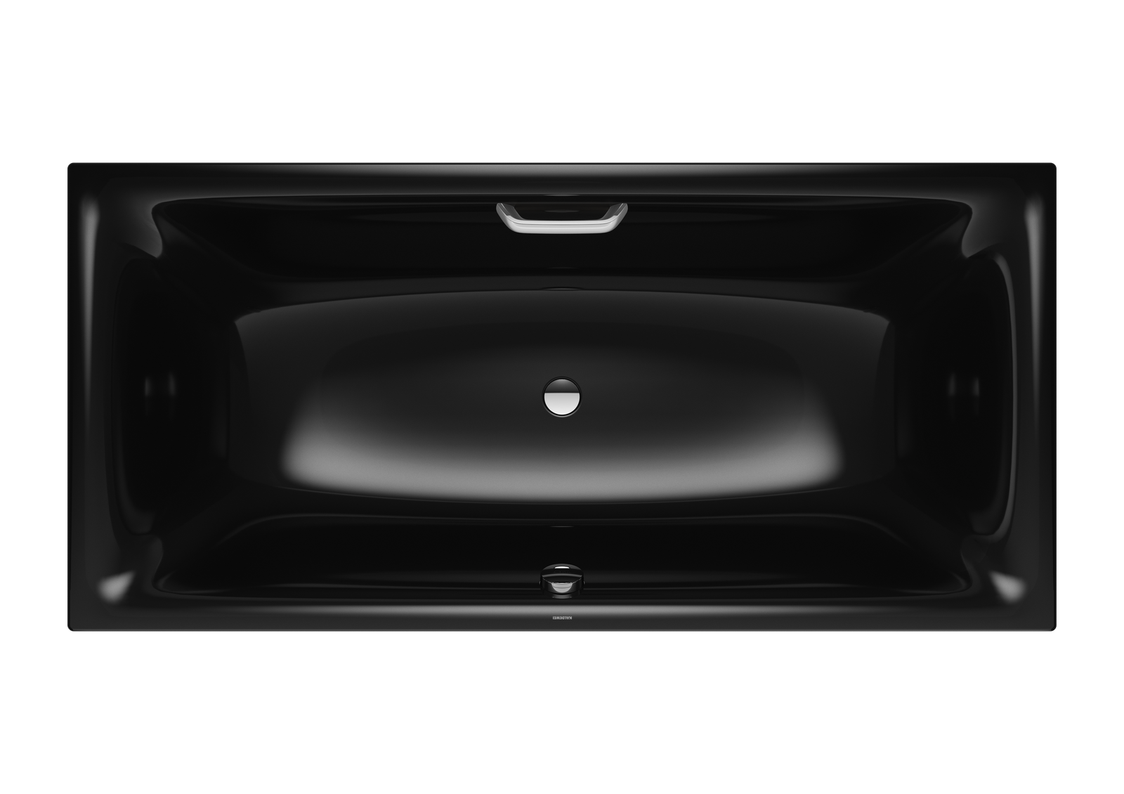 Kaldewei Badewanne SILENIO 678 190x90cm, Griffloch, Perl-Effekt, schwarz