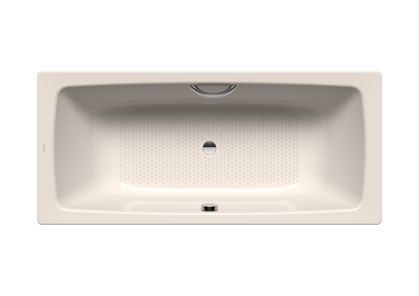 Kaldewei Badewanne CAYONO DUO-725 180x80cm, Griffloch, Perl-Effekt, Vollantislip, pergamon