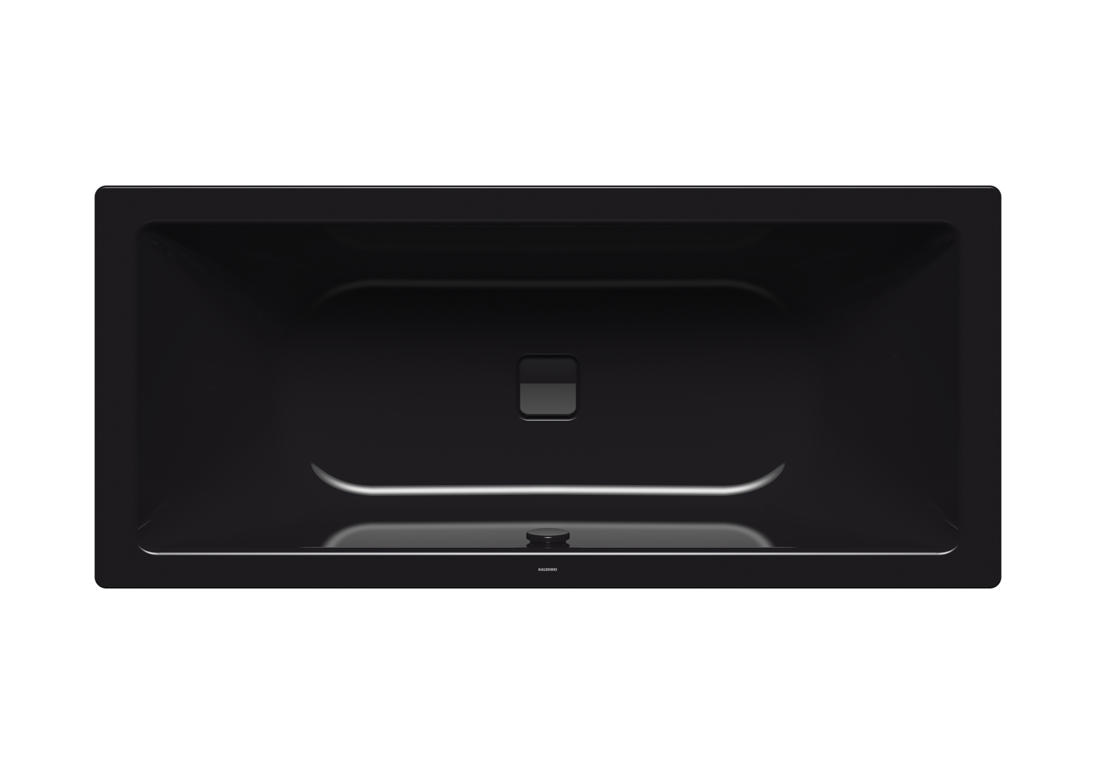 Kaldewei Badewanne CONODUO 735 200x100cm, Griffloch, Perl-Effekt, schwarz