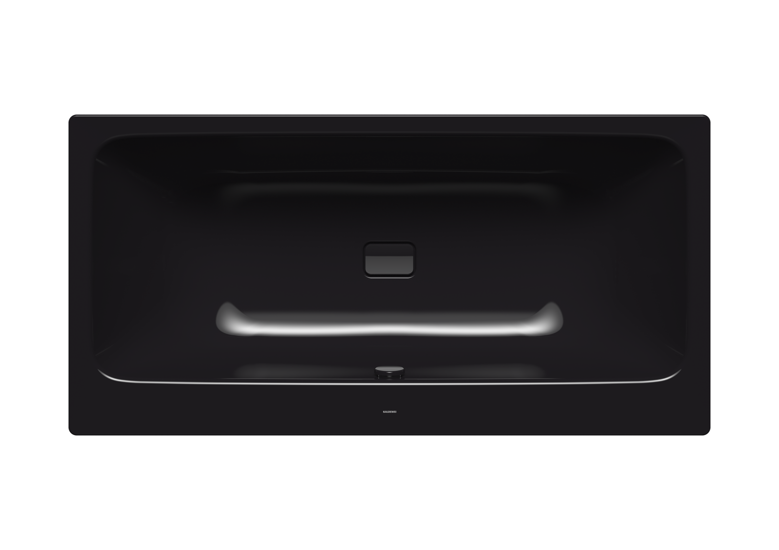 Kaldewei Badewanne ASYMMETRIC DUO 740 170x80cm, Sonderüberlauf Perl-Effekt, schwarz