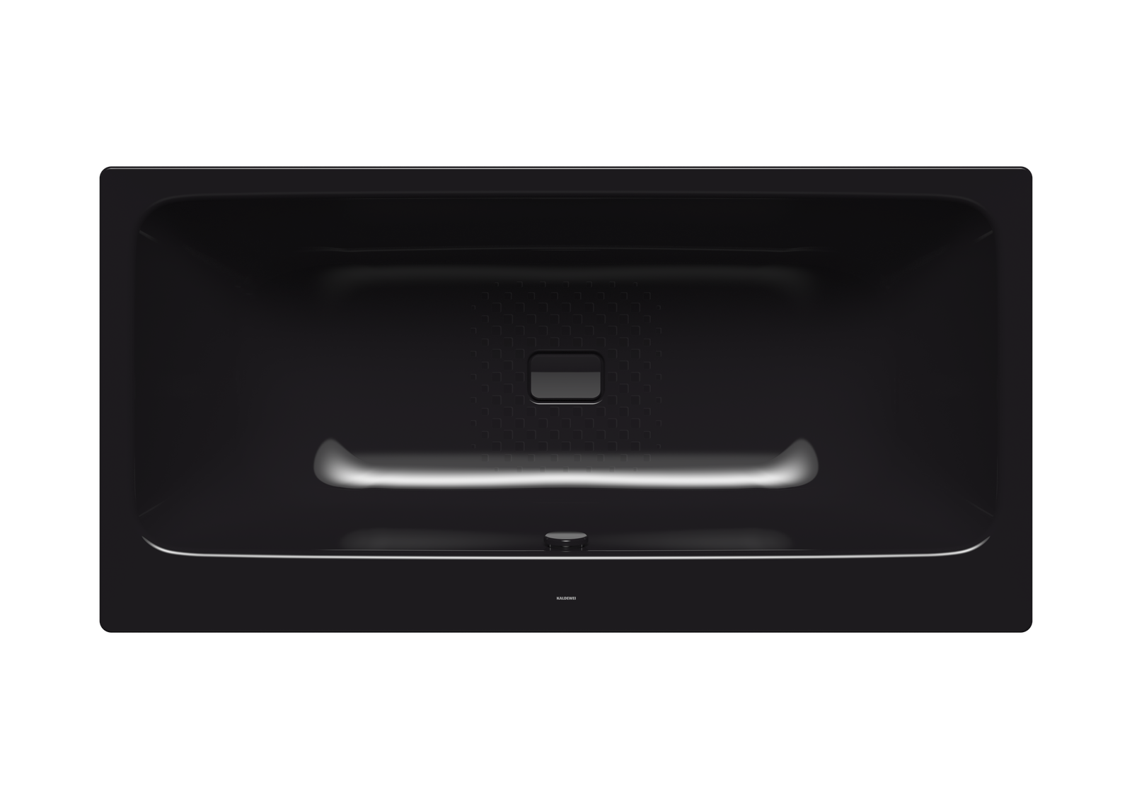 Kaldewei Badewanne ASYMMETRIC DUO 742 180x90cm, Antislip, Sonderüberlauf, schwarz