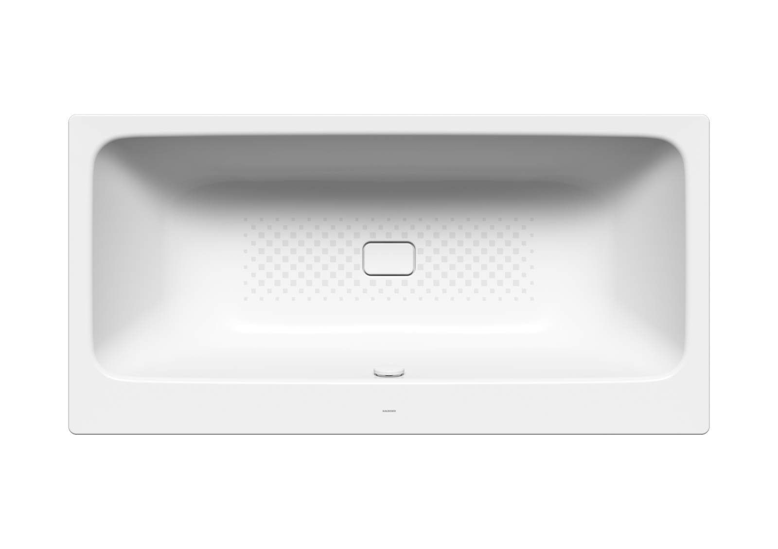 Kaldewei Badewanne ASYMMETRIC DUO 742 180x90cm, Perl-Effekt, Vollantislip, Sonderüberlauf, weiß