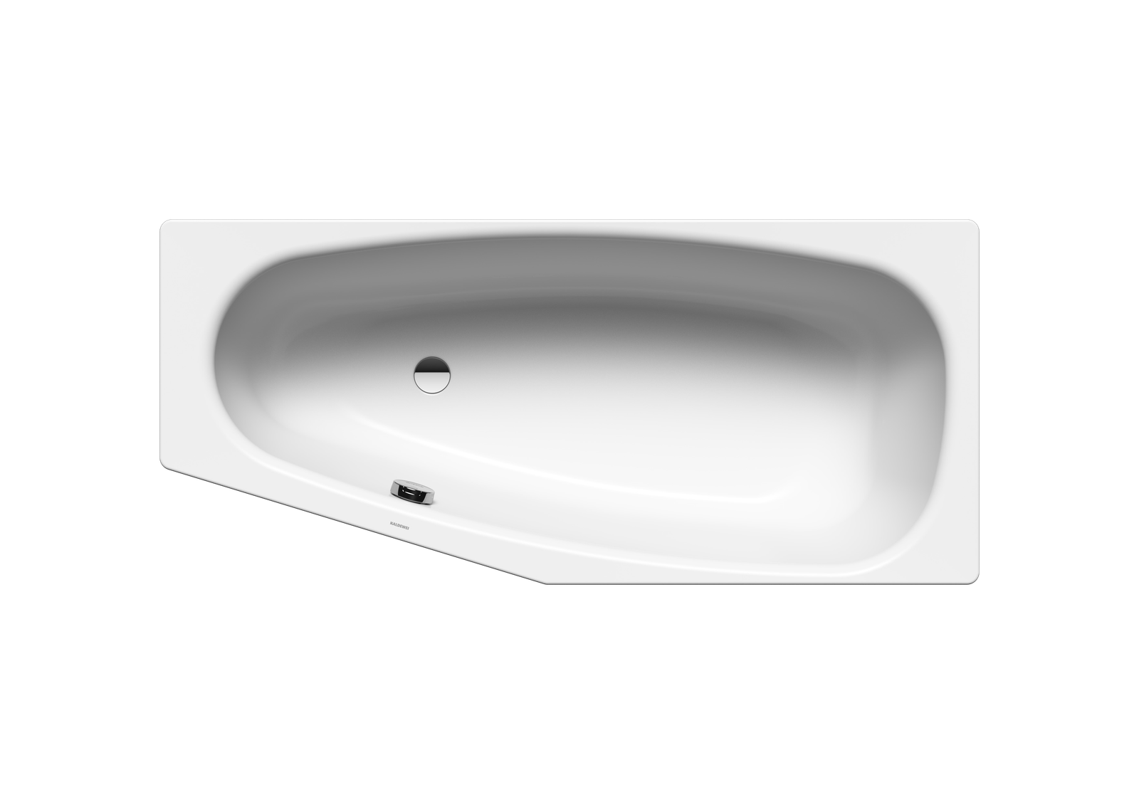 Kaldewei Badewanne MINI links 836 157x70/47,5cm, Vollantislip Perl-Effekt, schwarz