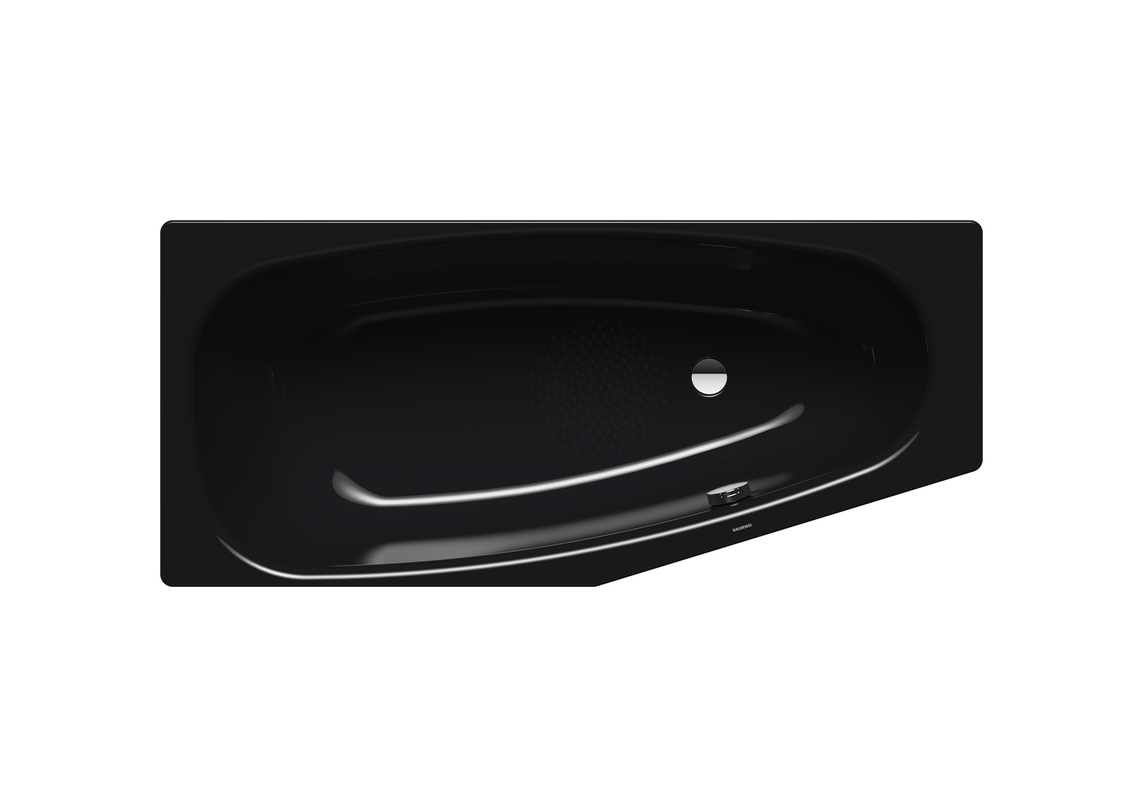 Kaldewei Badewanne MINI rechts 834 157x70/47,5cm, Antislip, schwarz