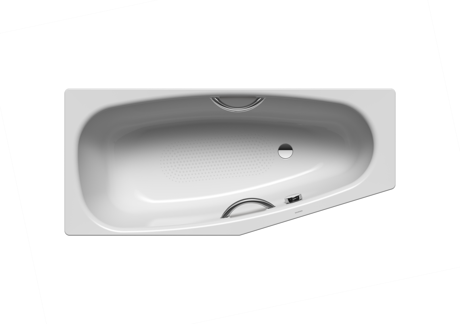 Kaldewei Badewanne MINI STAR rechts 835 157x70/47,5cm, Vollantislip Perl-Effekt, manhattan