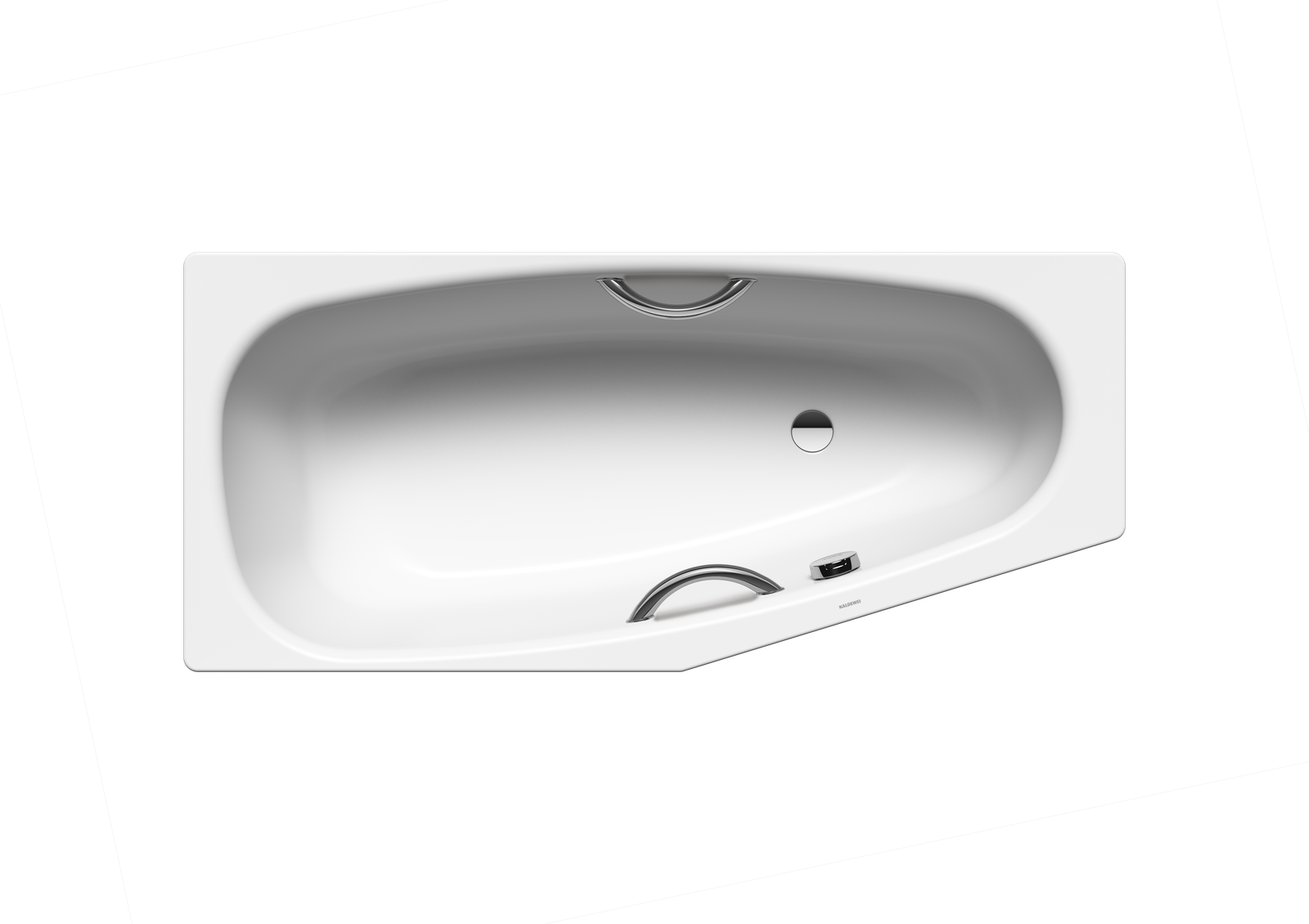 Kaldewei Badewanne MINI STAR rechts 835 157x70/47,5cm, Vollantislip Perl-Effekt, manhattan