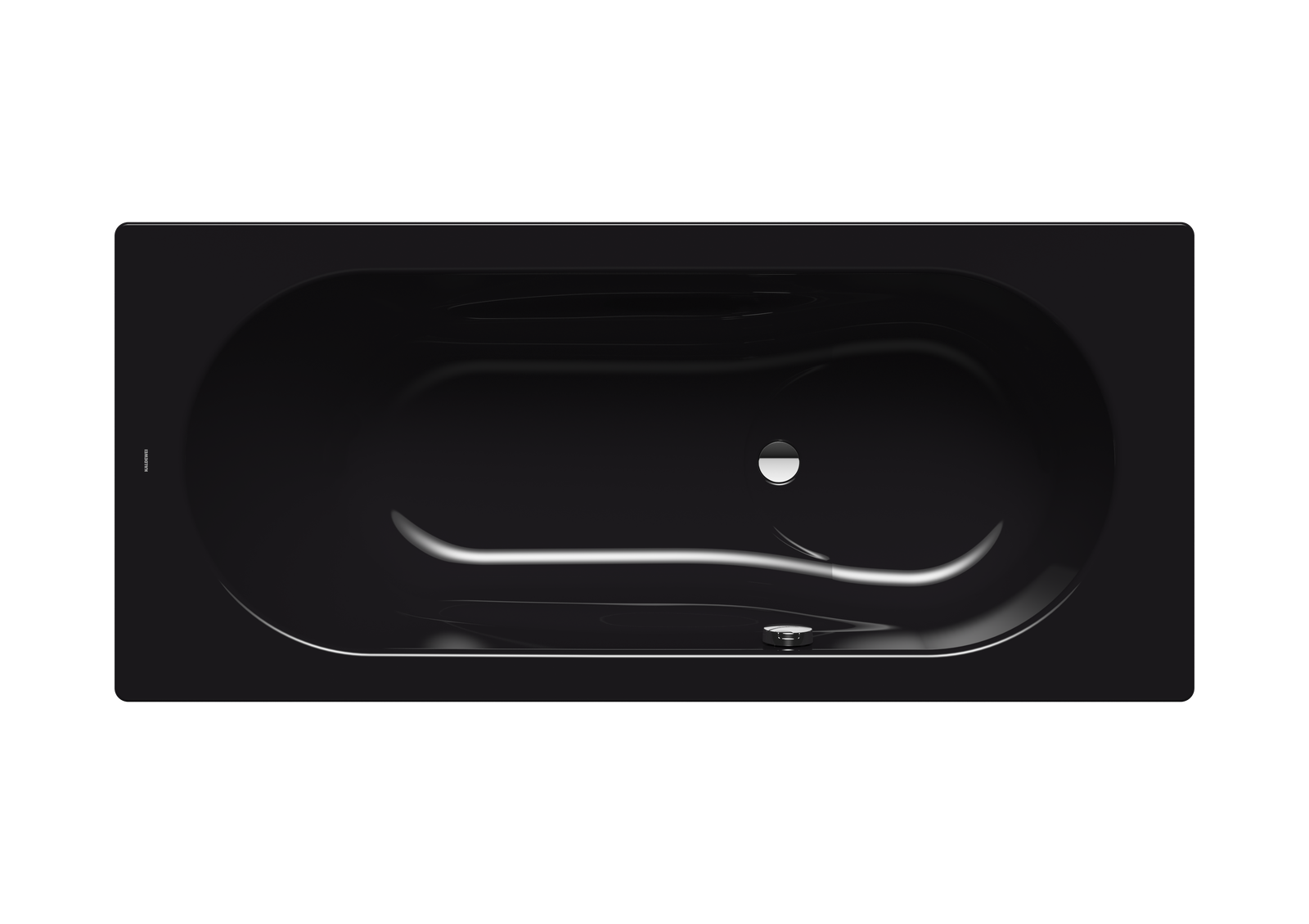 Kaldewei Badewanne VAIO SET 944 170x70cm, Überlaufloch gegenüberliegend, schwarz