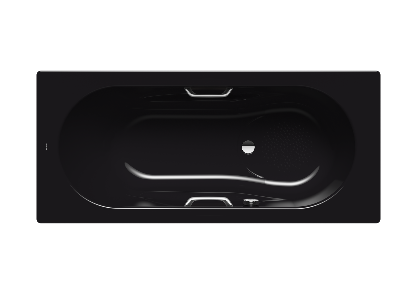 Kaldewei Badewanne VAIO SET STAR-945 170x70cm, Griffloch, Perl-Effekt, SÜL, Ruschhemmend, schwarz