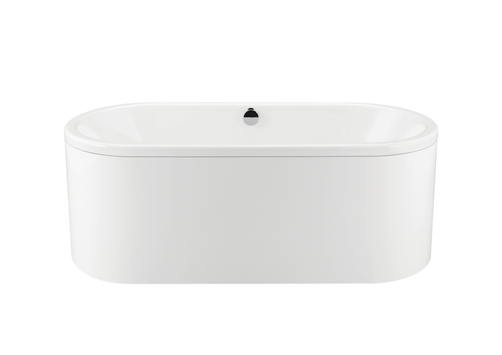 Kaldewei Badewanne CLASSIC DUO 111-7 180x80cm, oval, freistehend, Schürze alpinweiss matt, alpinweiß matt