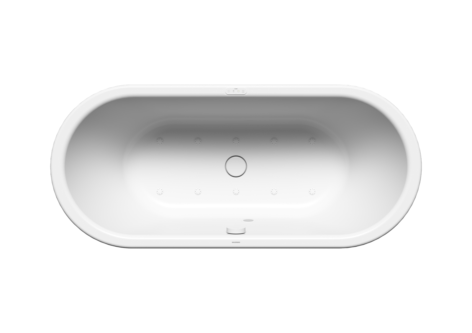 Kaldewei Badewanne Meisterstück Centro Duo oval-1127 170x75cm, Schallschutz, weiß, Soul, Perl-Effekt, Sichtteile weiß