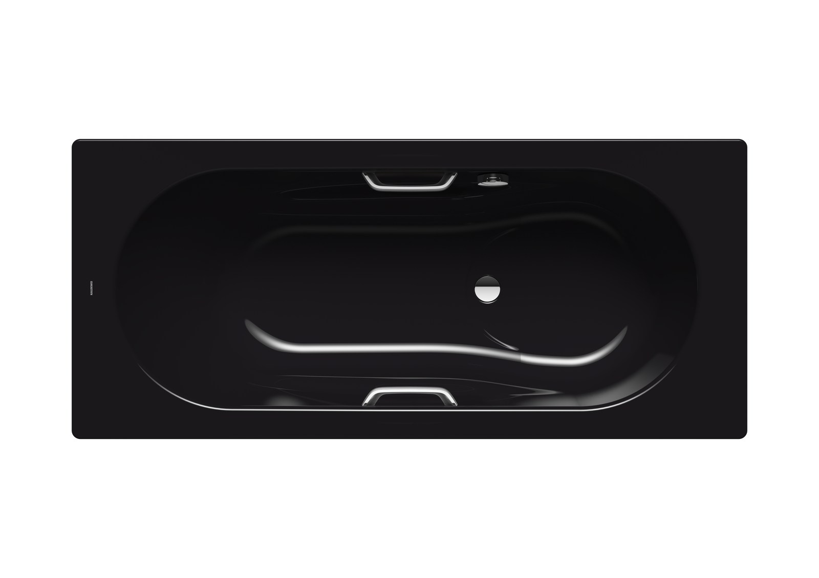 Kaldewei Badewanne VAIO SET STAR-957 160x70cm, Überlaufloch gegenüberliegend, schwarz