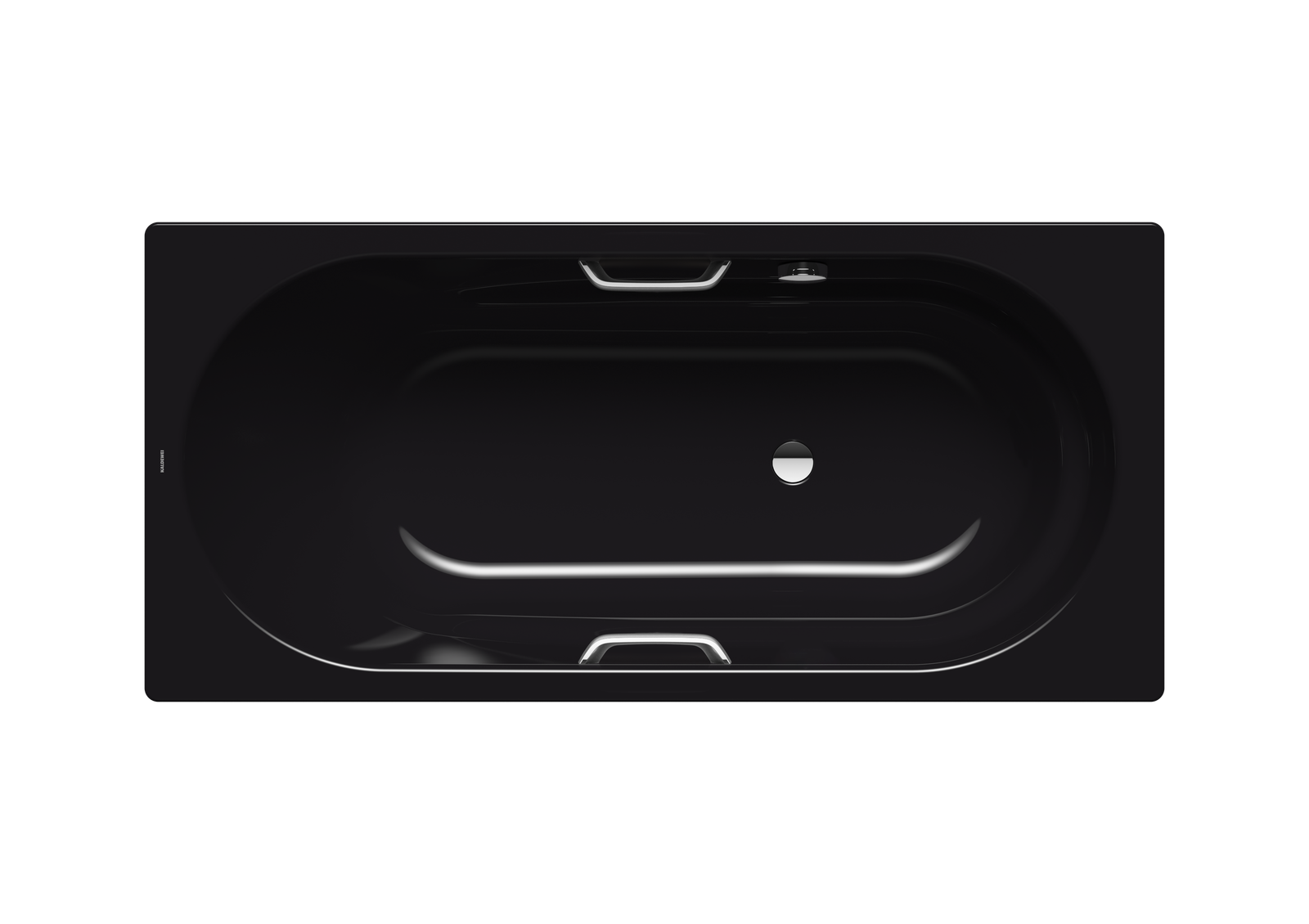 Kaldewei Badewanne VAIO STAR 961 170x80cm, Überlaufloch gegenüberliegend, schwarz