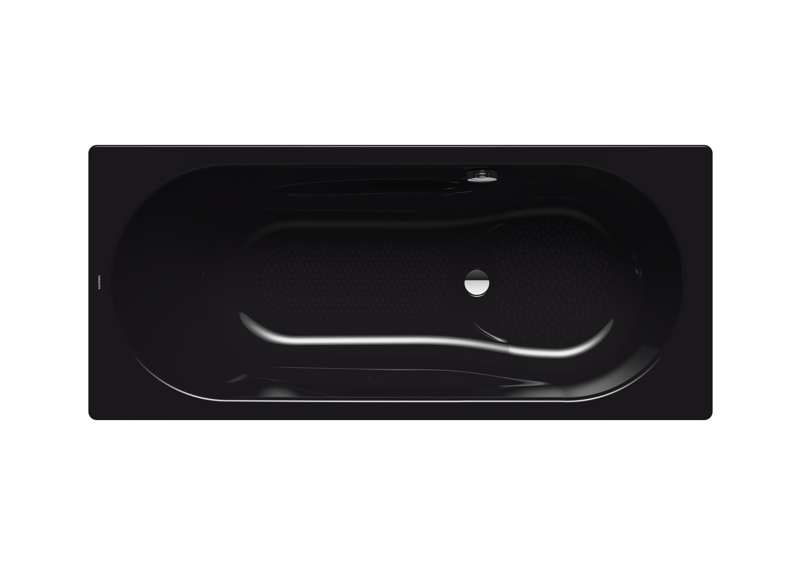 Kaldewei Badewanne VAIO SET 946 180x80cm, Sonderüberlauf Vollantislip, schwarz