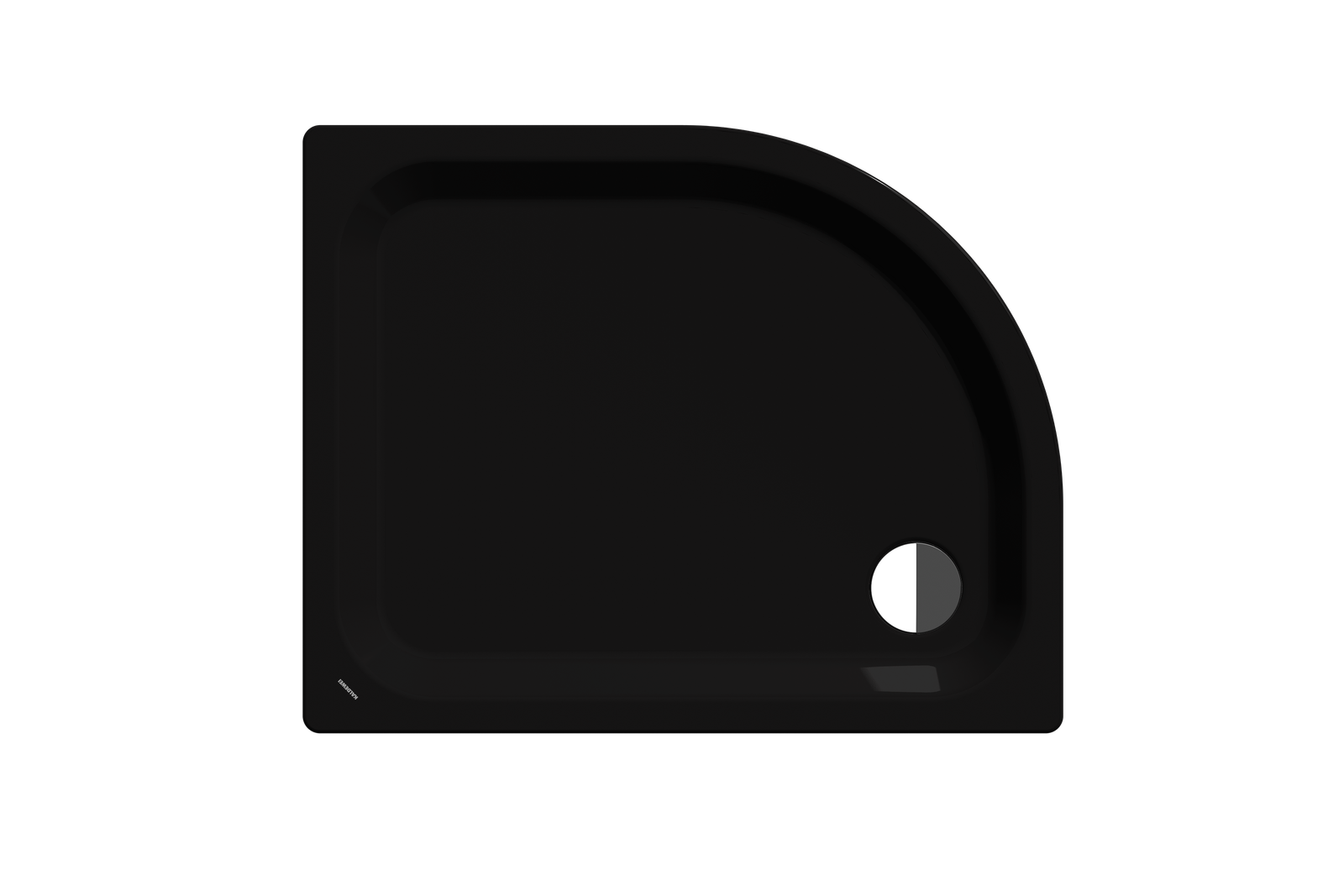 Kaldewei Duschwanne ZIRKON 605-1 100x80x3,5cm, Perl-Effekt, schwarz
