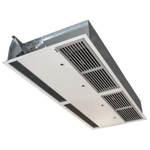 Kampmann Türluftschleier Tandem 300-EC Decke, horizontal, elektromechanisch, Baugröße 12