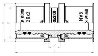 KAN-therm Kupplung ultraPRESS 20 mm, Messing, mit Presshülse