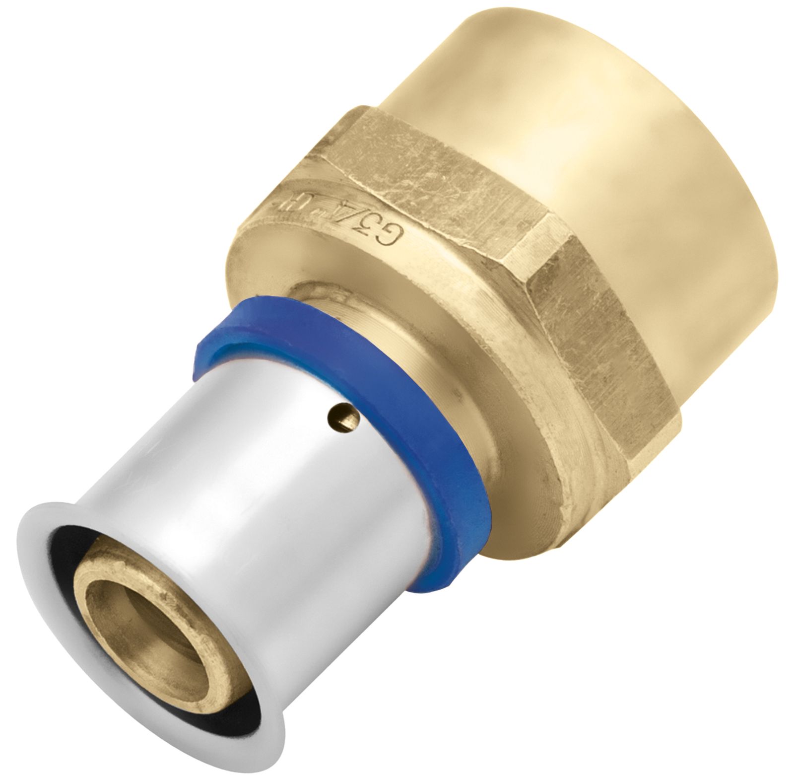 KAN-therm Übergangsmuffe ultraPRESS 20 mm x 1/2 IG, Messing, mit Presshülse