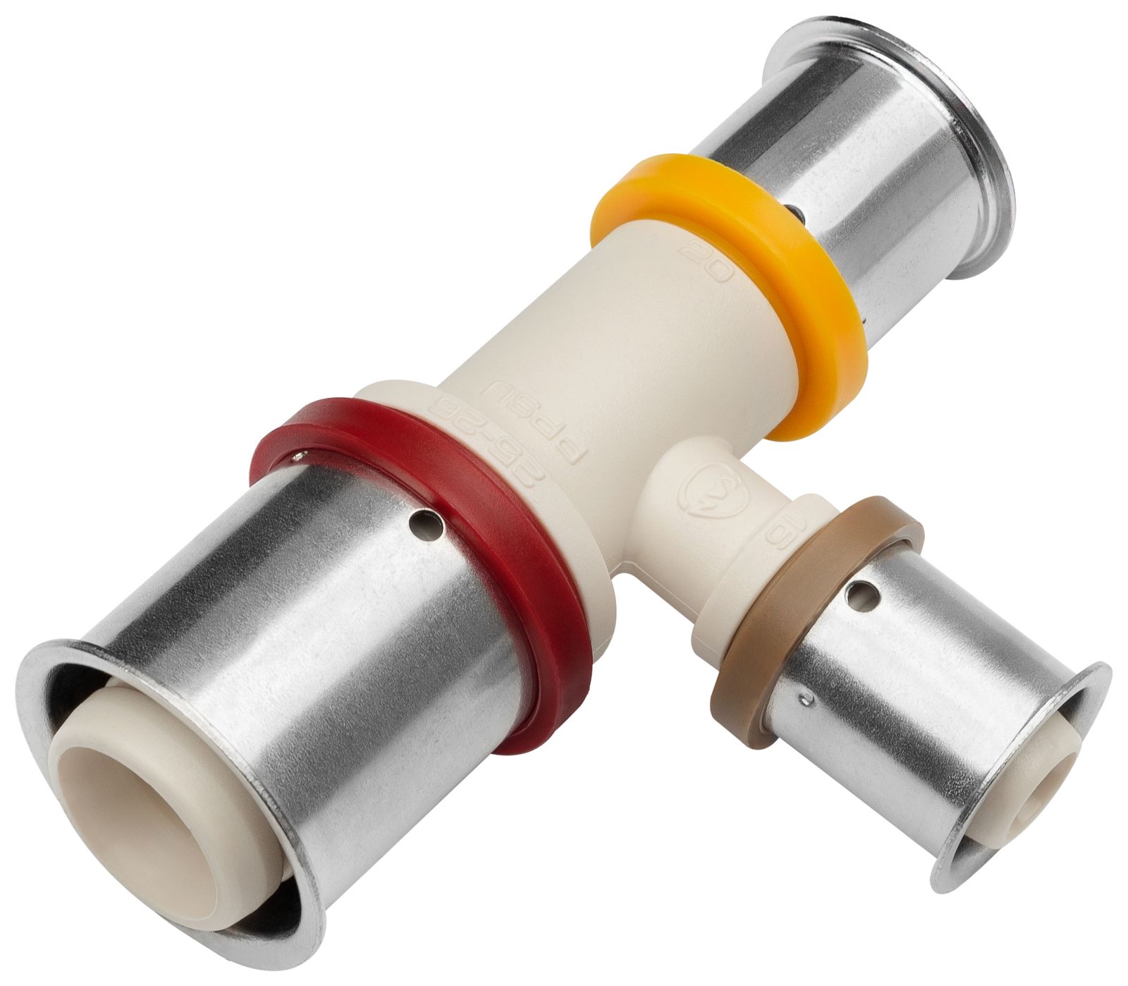 KAN-therm T-Stück ultraPRESS 32 x 20 x 26 mm, PPSU, reduziert, mit Presshülse