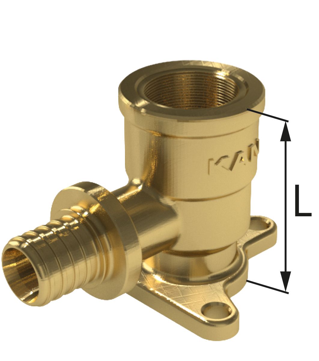 KAN-therm Wandscheibe UltraLine 25 mm, Rp 3/4, 54 mm, IG, Messing