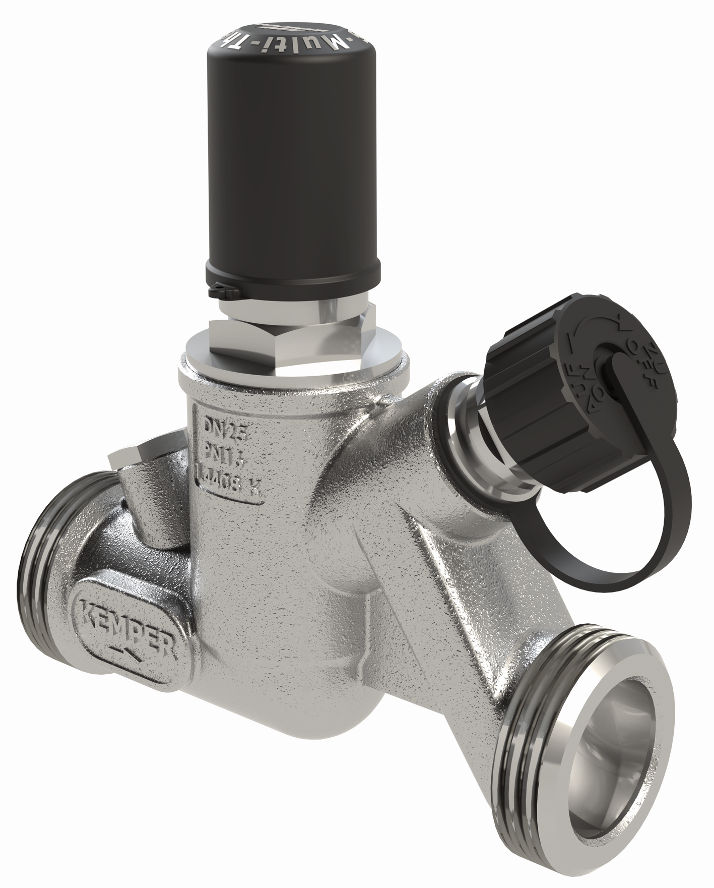 Kemper Zirkulations-Regulierventil MULTI-THERM PN 16, Edelstahl, automatisch, 50-65 °C, DN 15, G 3/4