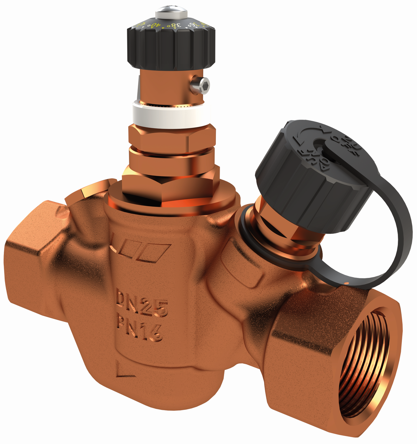 Kemper Zirkulations-Regulierventil Therm DN 25, Rp 1, PN 16, Rotguss, automatisch, 30-50 GradC