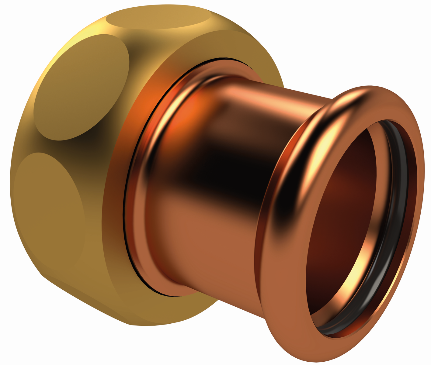 Kemper Pressverschraubung DN 32, 35 mm, Siliziumbronze/Rotguss