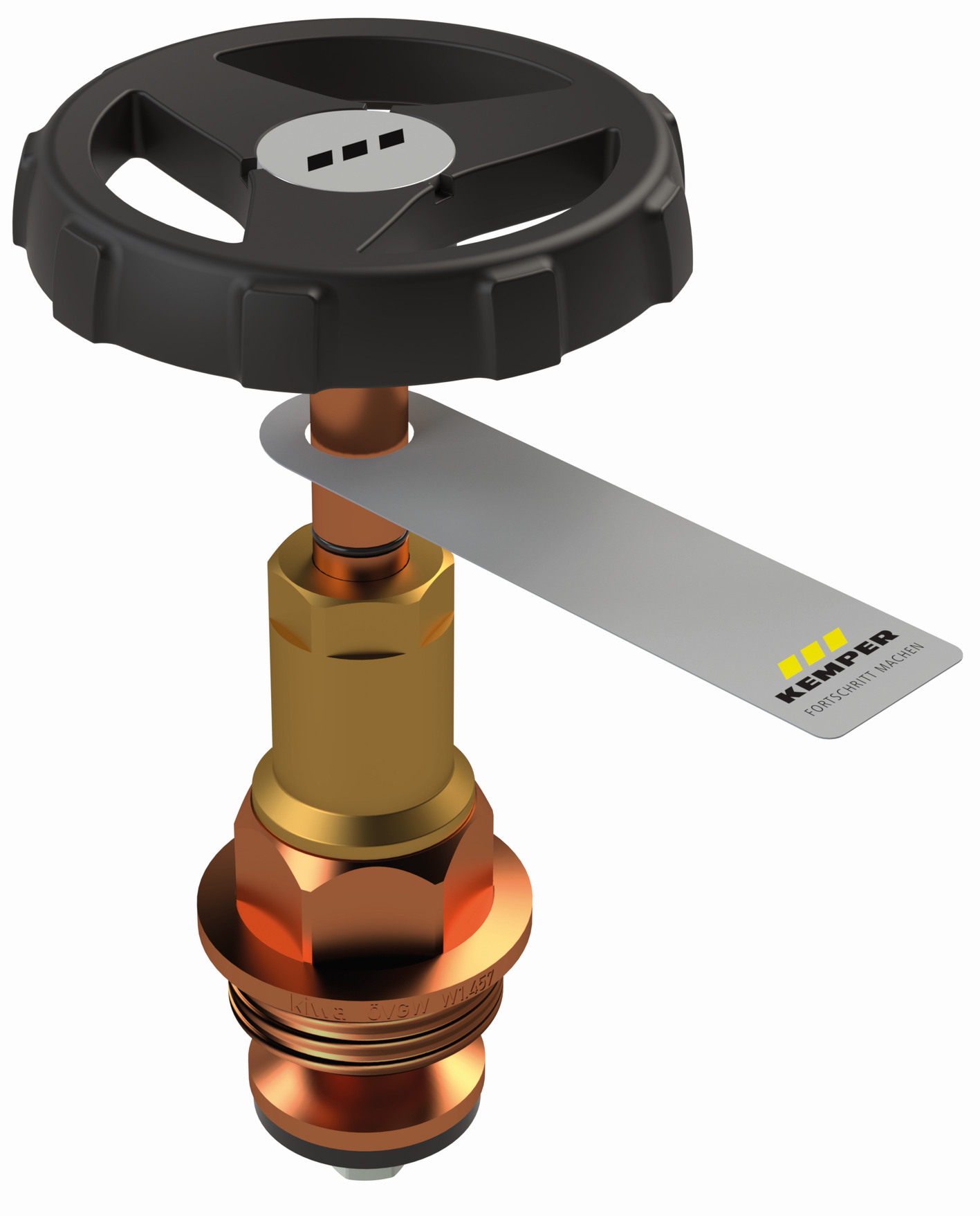 Kemper Absperr-Oberteil Weser DN 65, Rotguss