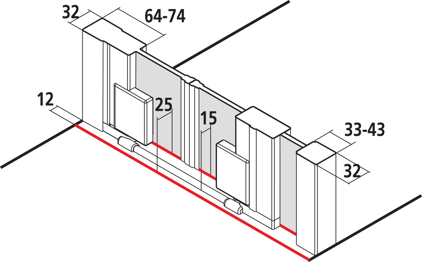 Kermi Pendeltür Raya mit Festfeld 120 x 200 cm, silber hochglanz, ESG SR OpacoClean, rechts, auf Duschwanne Kermi Pendeltür Raya mit Festfeld 120 x 200 cm, silber hochglanz, ESG SR OpacoClean, rechts, auf Duschwanne