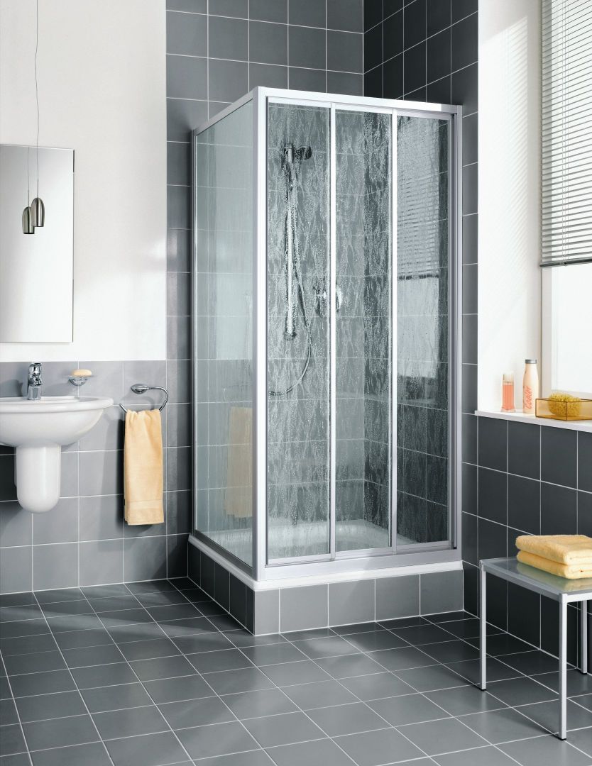 Kermi Gleittür Nova 2000 3-teilig 75 x 185 cm, weiß RAL 9016, Kerolan Fontana Kermi Gleittür Nova 2000 3-teilig 75 x 185 cm, weiß RAL 9016, Kerolan Fontana