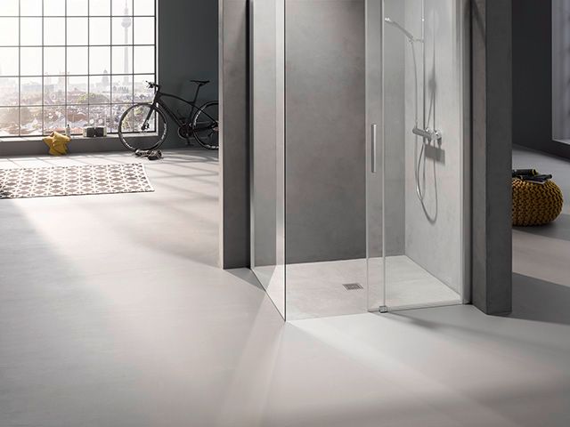 Kermi Komplett-Duschplatz Point E90 900 x 1200 x 90 mm, Ablauf mittig, mit Ablaufrahmen