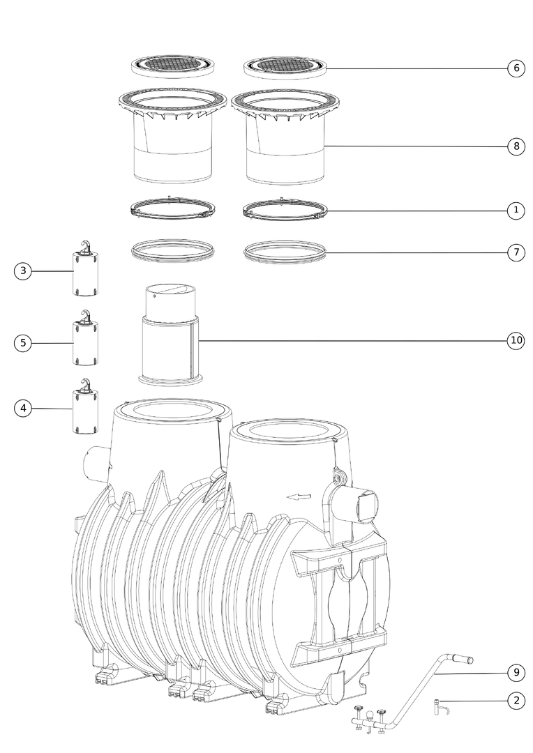 Kessel Koaleszenzabscheider EasyOil G NS 10, 4300 l, Klasse D, Klasse I